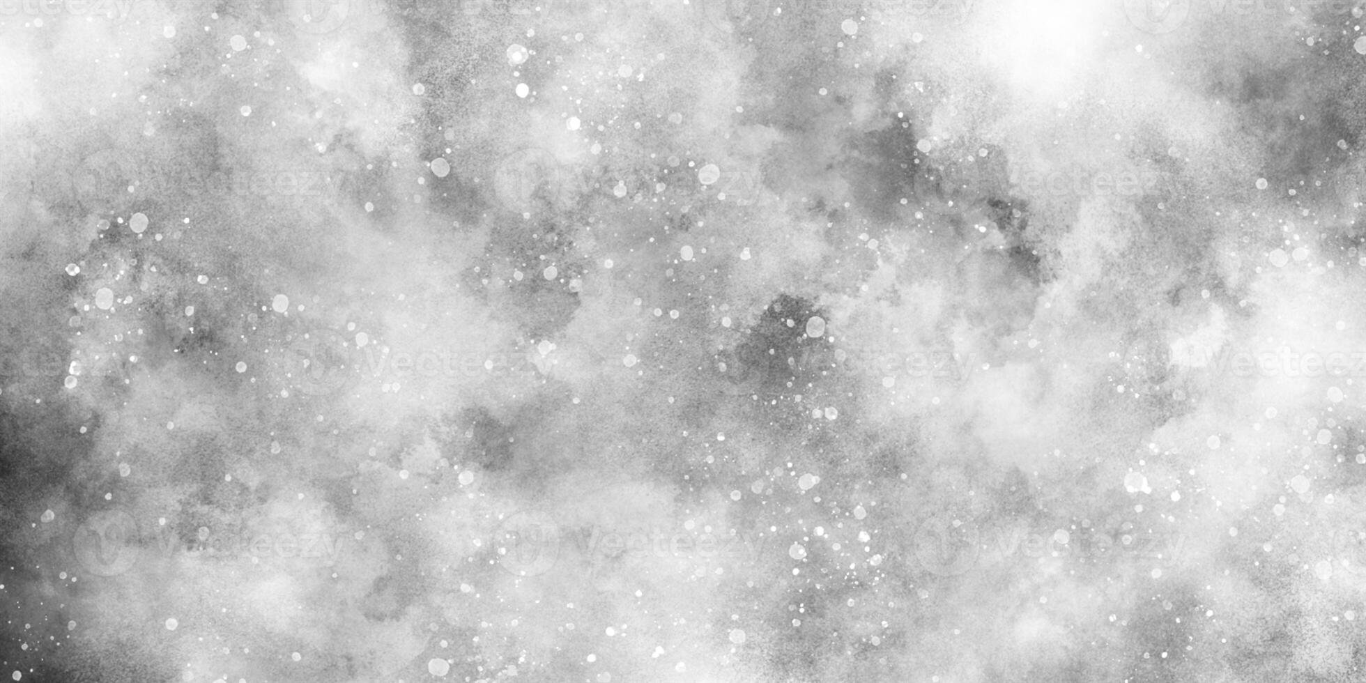 snow falling in the snow in the winter morning, sunshine or sparkling lights and glittering glow winter morning of snow falling background, abstract bokeh glitter background on blurred white. photo