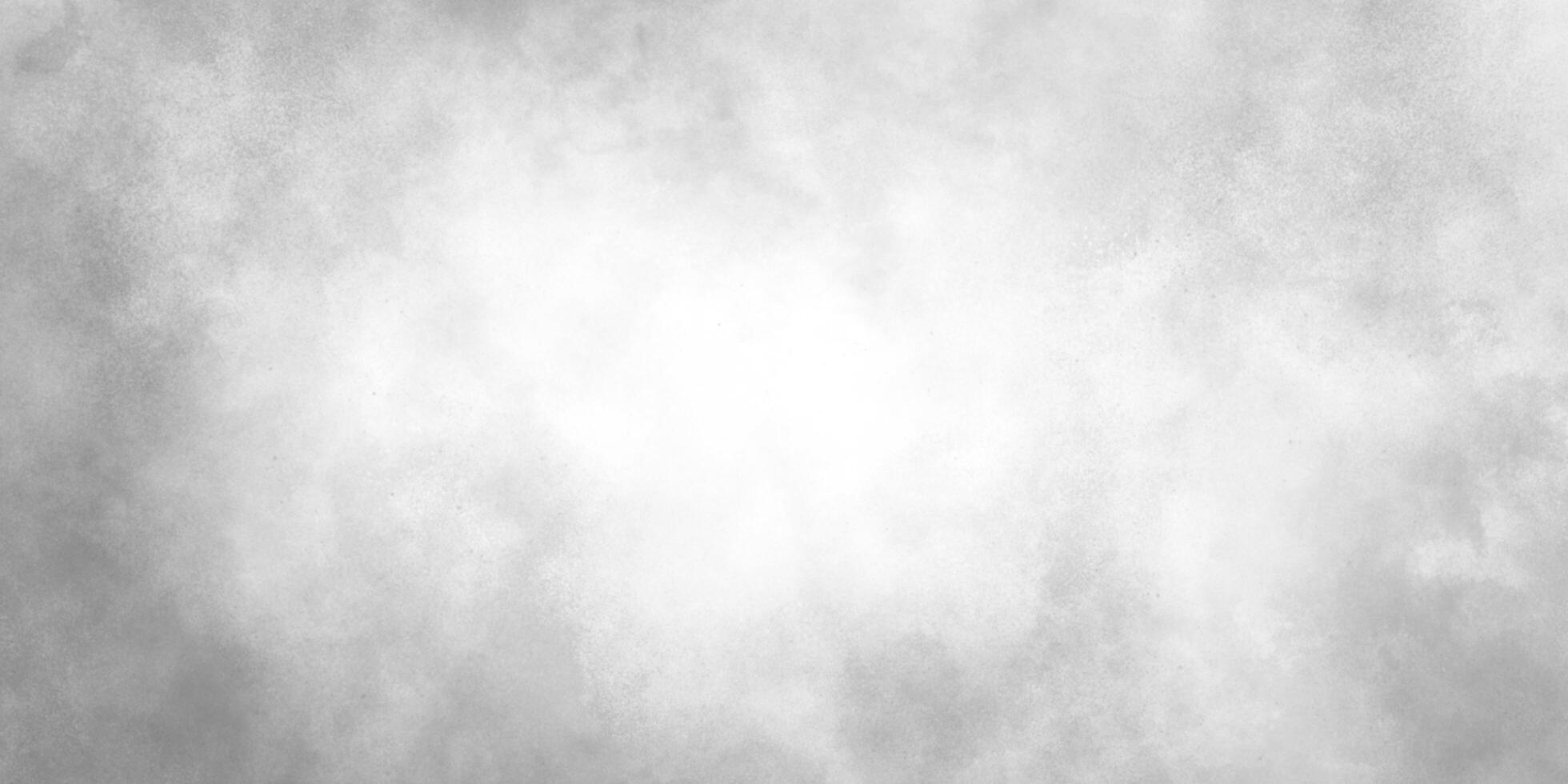 blanco nublado cielo o Cloudscape o niebla, negro y blanco degradado acuarela fondo, hormigón Arte áspero estilizado nublado blanco papel textura, grunge nubes o niebla tóxica textura con manchas foto