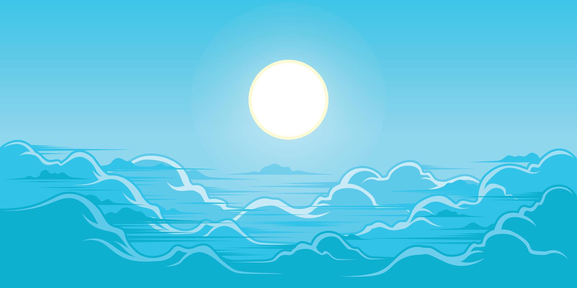 Beautiful sky illustration vector