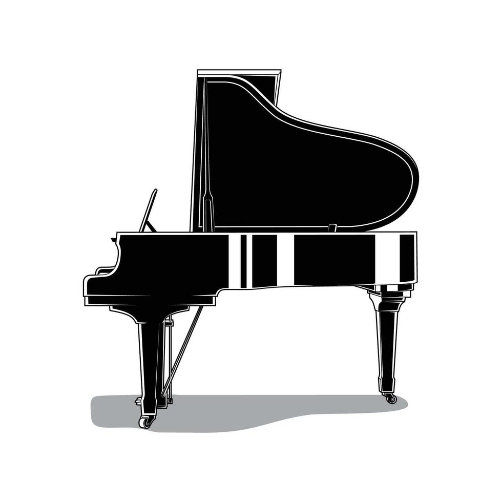 The elegant piano illustration vector