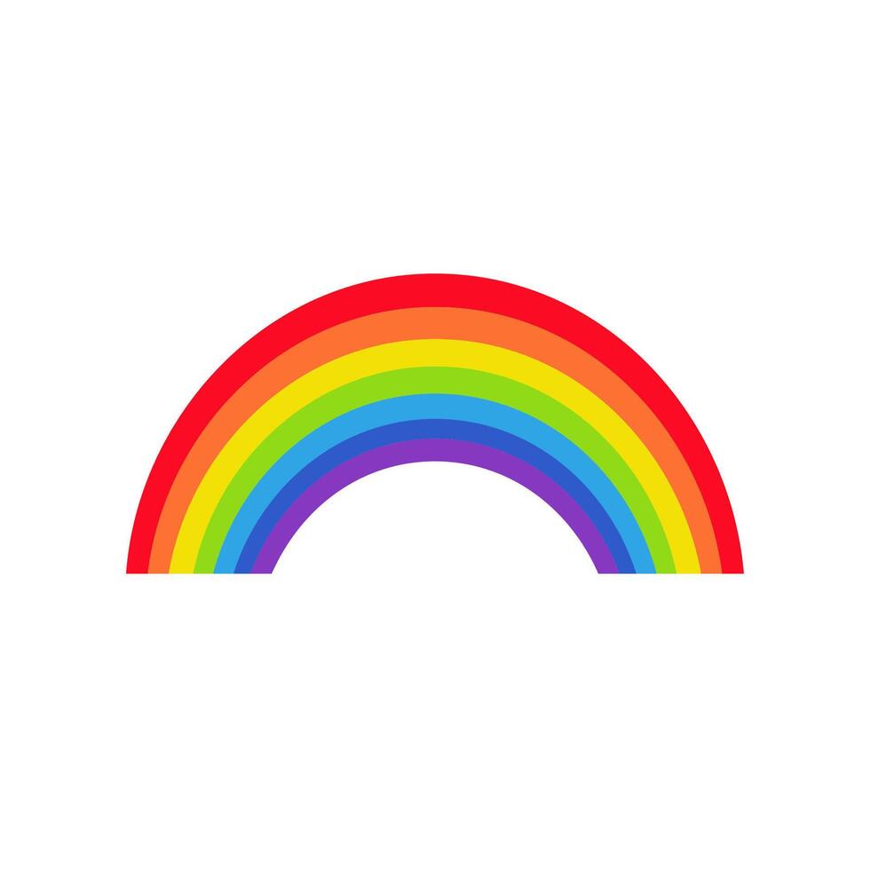 Rainbow. Vector graphics in flat style