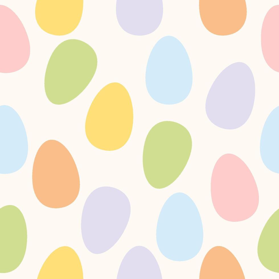 Easter pattern with eggs. Pastel shades. Vector graphics