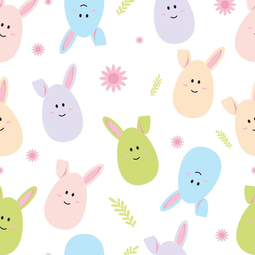 Easter pattern. Vector graphics in flat style