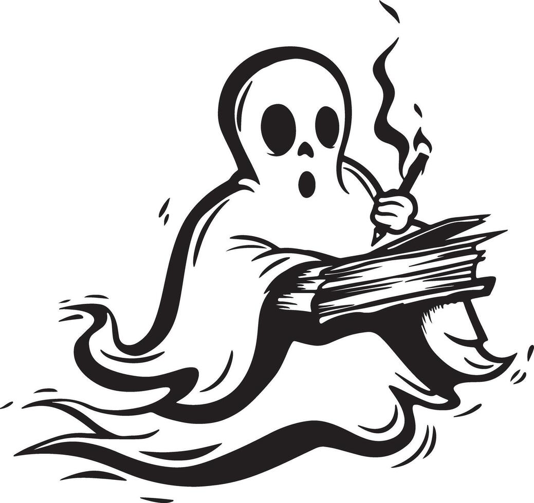 un corporativo logo de un fantasma escritura vector