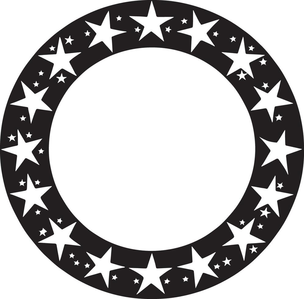 Logo circle of allies, circle shaped stars vector