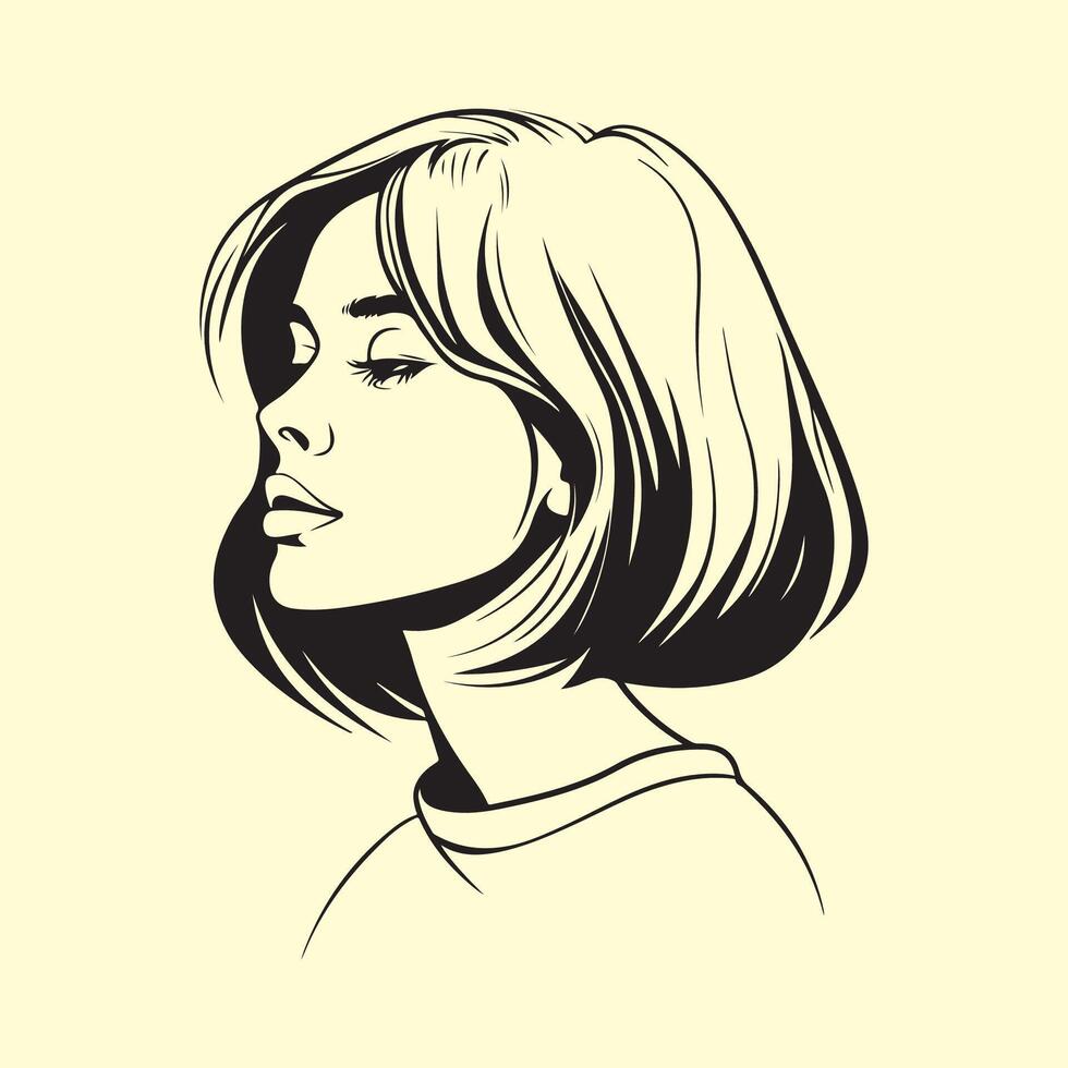 Bob Haircut Vector Art, Icons, and Graphics