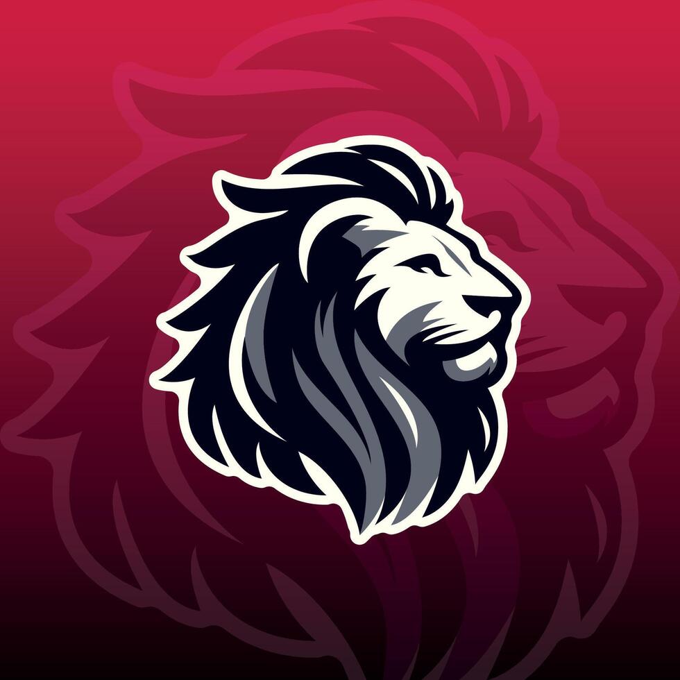 Modern Lion Logo Emblem with Minimalist Elegance and Editable Colors vector