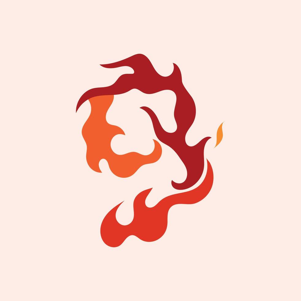 Numeric Blaze Vector Customizable Fire-shaped Digits