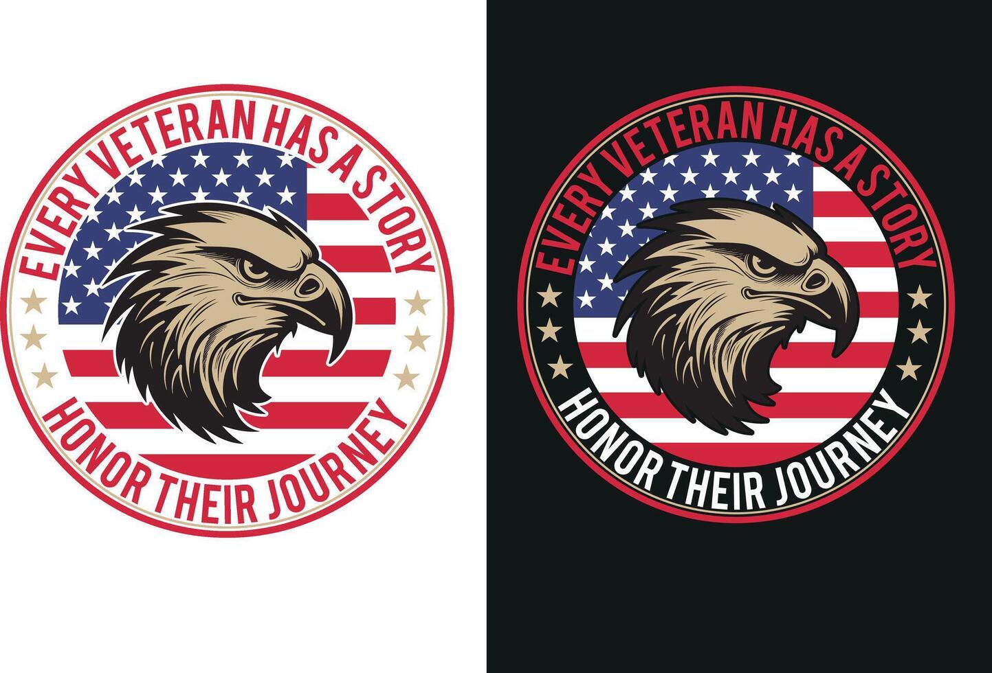 Every Veterans Has A Story Honor Their Journey vector