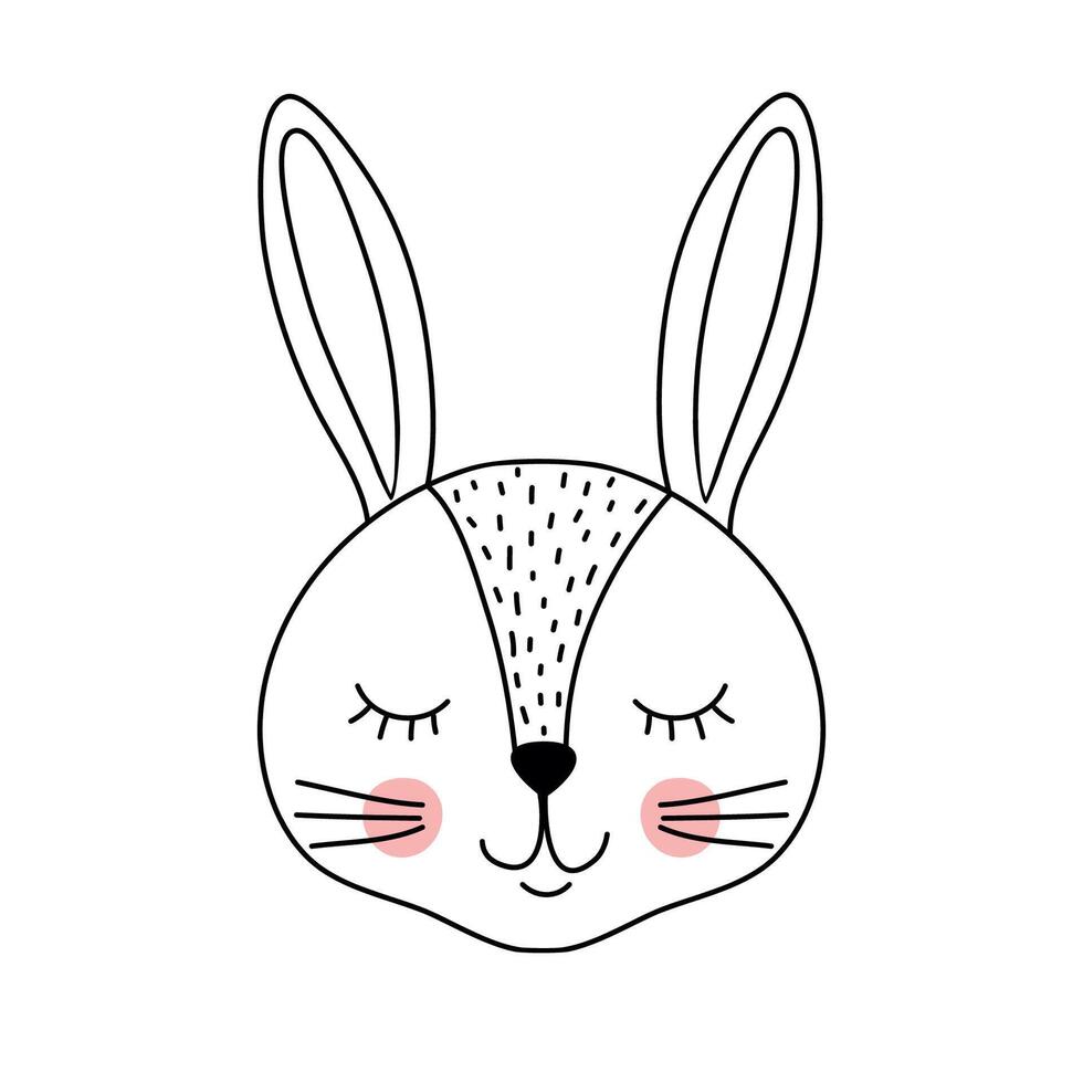 Cute adorable rabbit vector