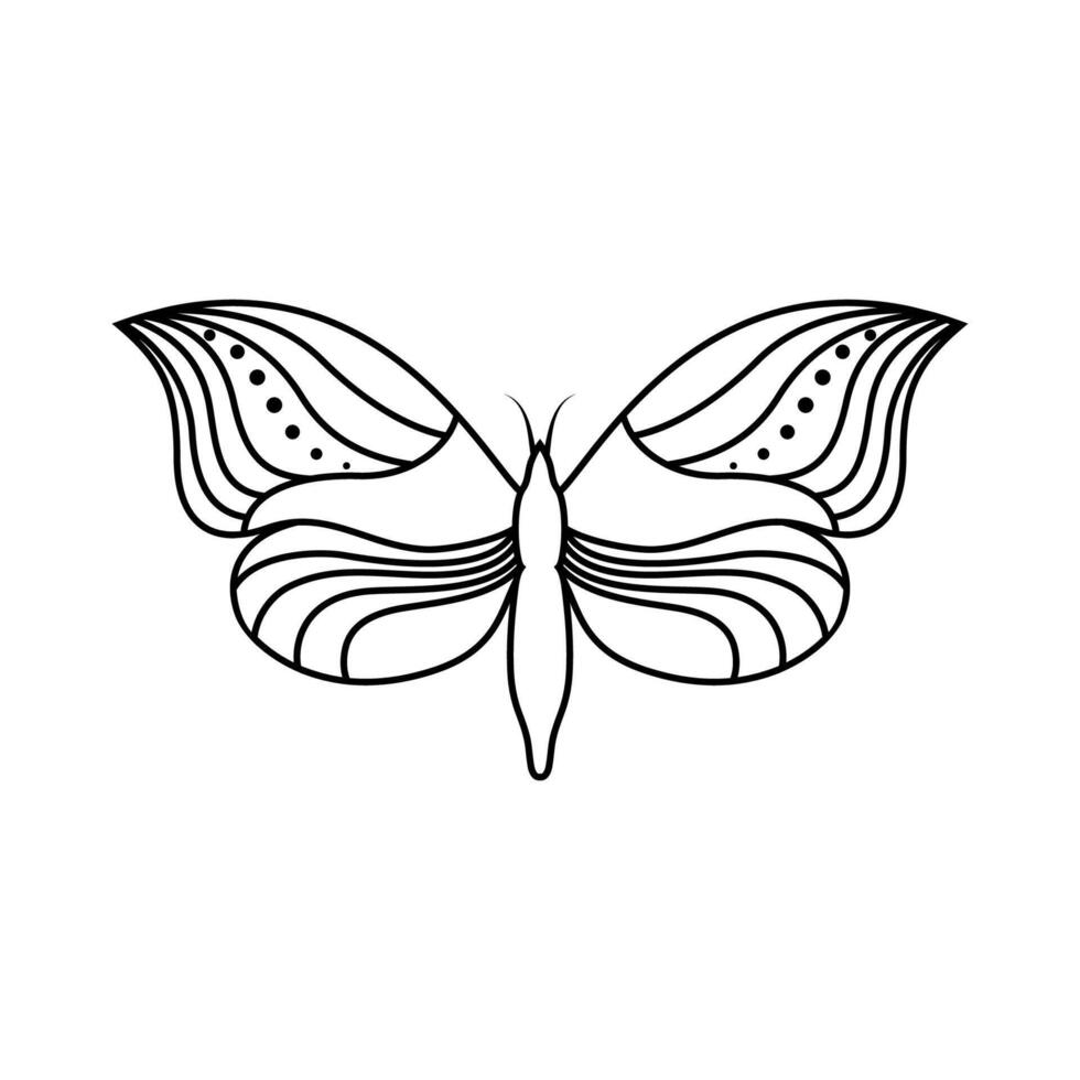 mariposa icono en línea Arte estilo vector