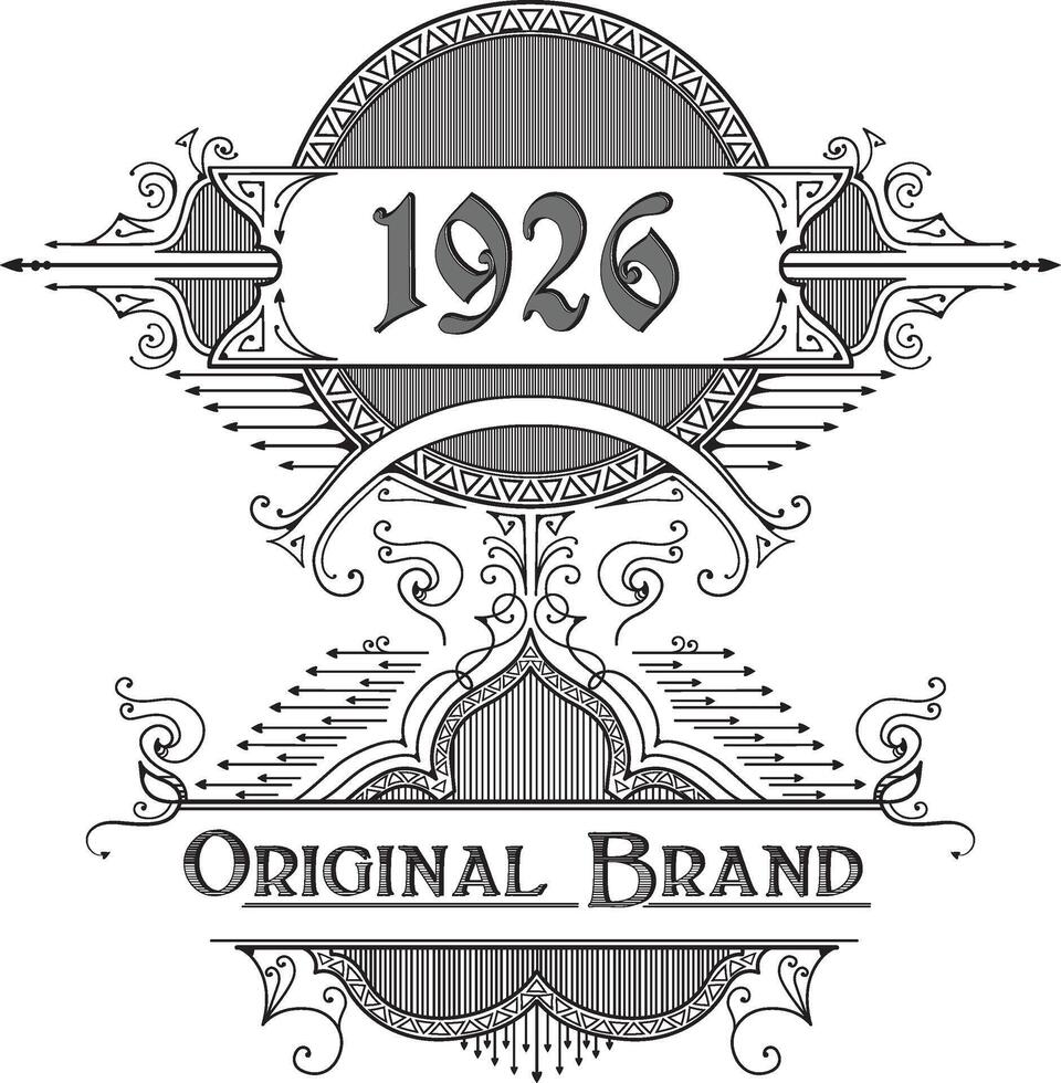 vintage label vector