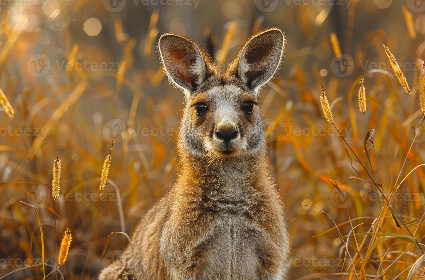 AI generated Kangaroo in the wild during the day photo