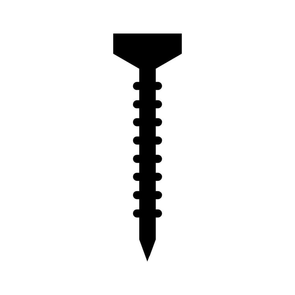 Screw illustrated on white background vector