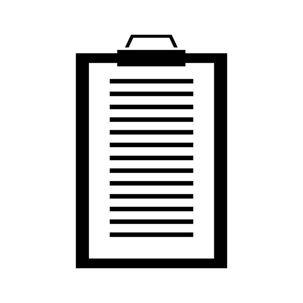 Illustrated clipboard on white background vector