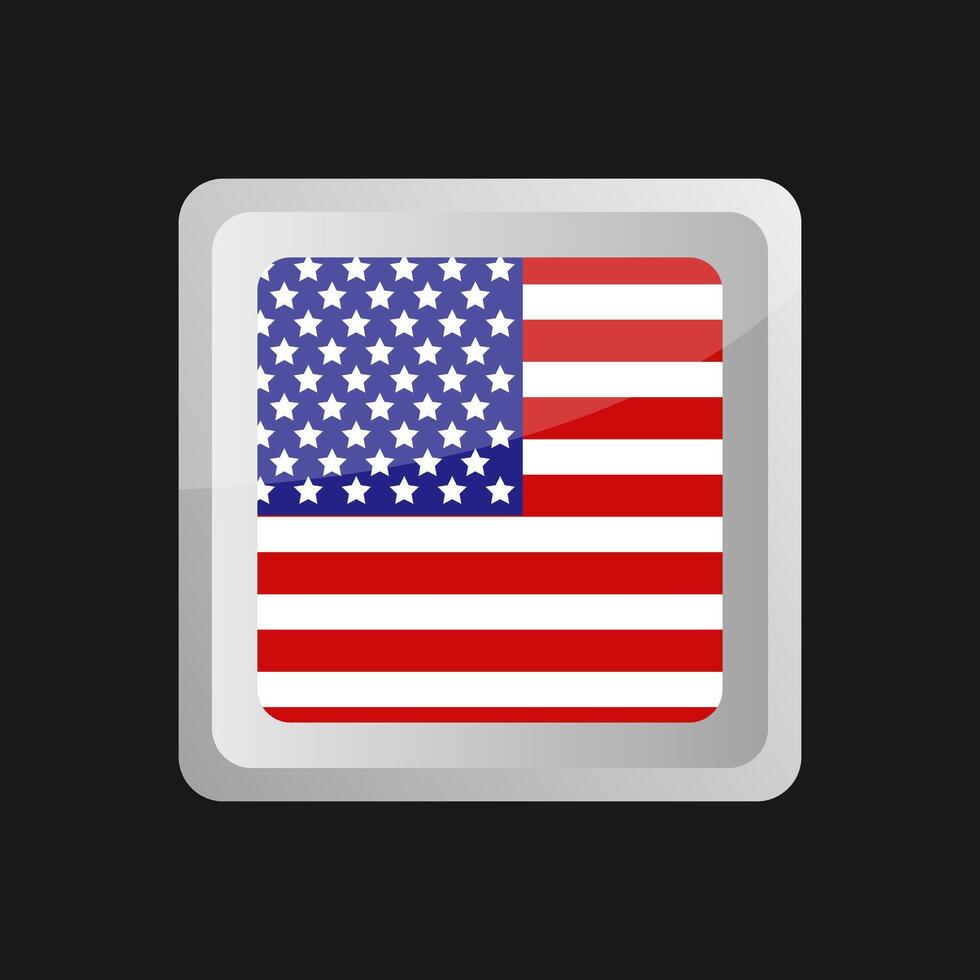 Illustrated United States flag vector