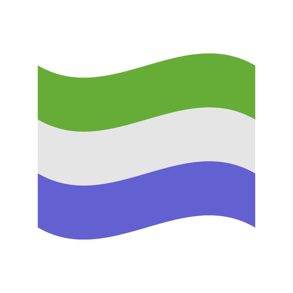 sierra leona bandera ilustrado en un blanco antecedentes vector