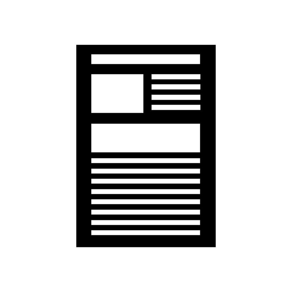 Newspaper illustrated on white background vector
