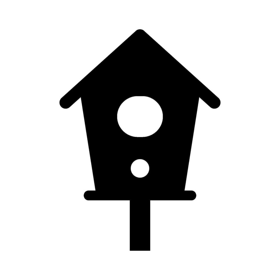 Bird house illustrated on white background vector