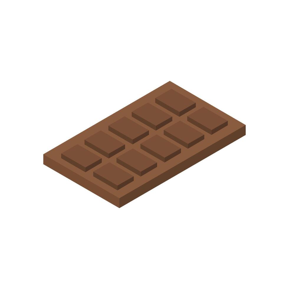 Isometric chocolate on a background vector