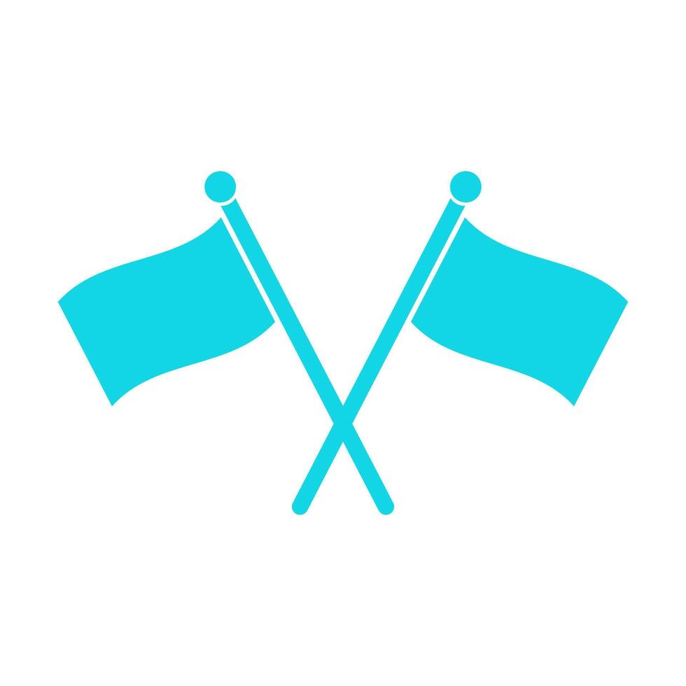 Crossed color guard illustrated on white background vector