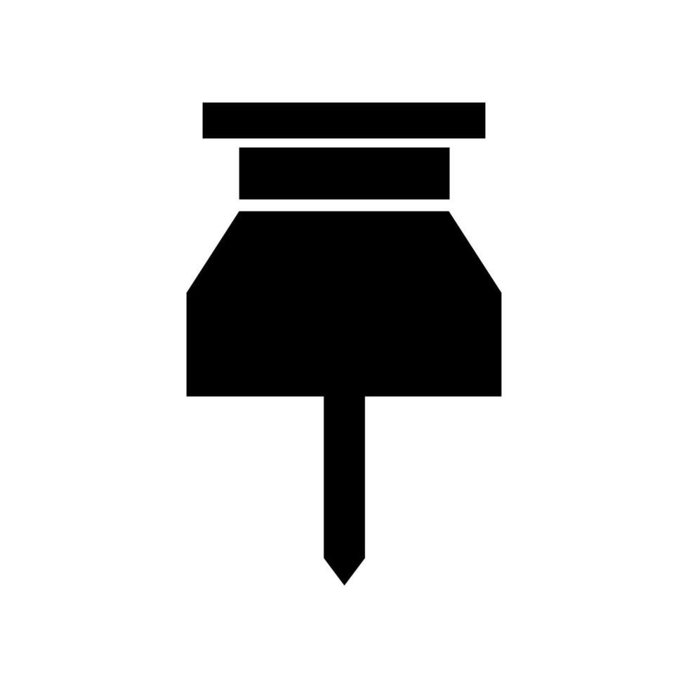 Push pin illustrated on white background vector