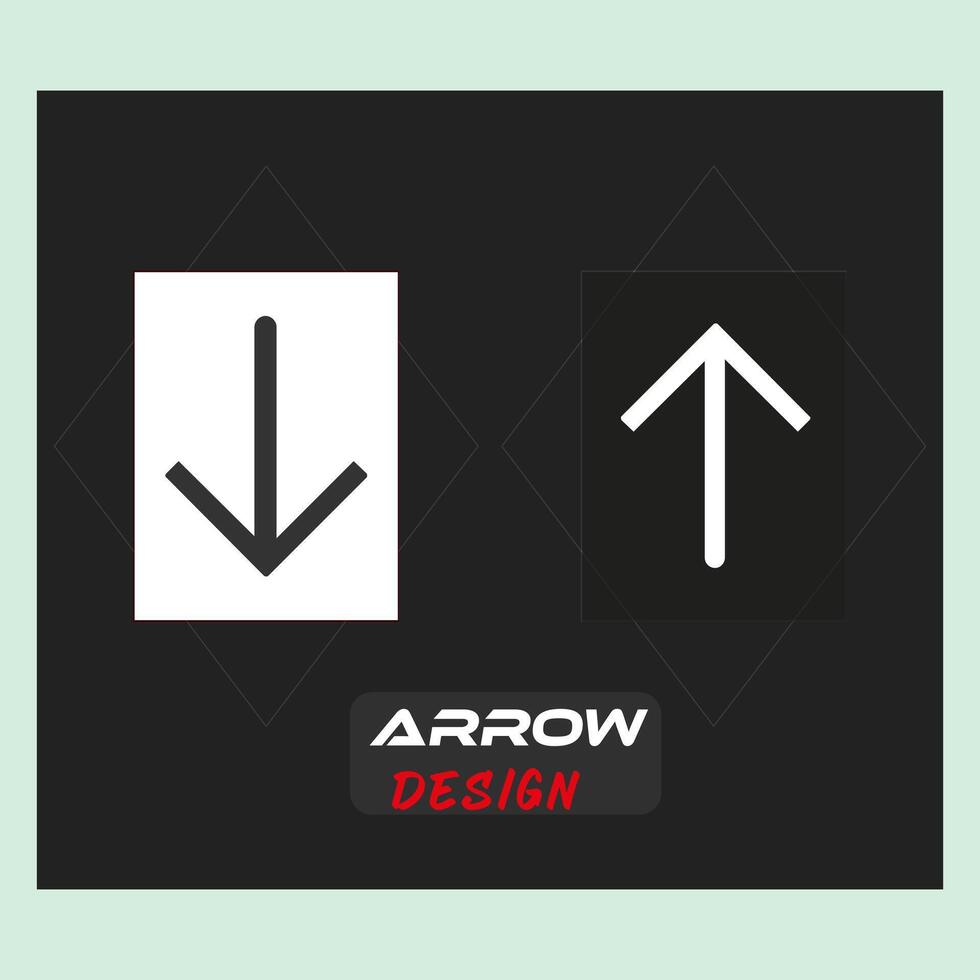icono conjunto icono diseño un negro firmar ese dice flecha y logo en él, vector