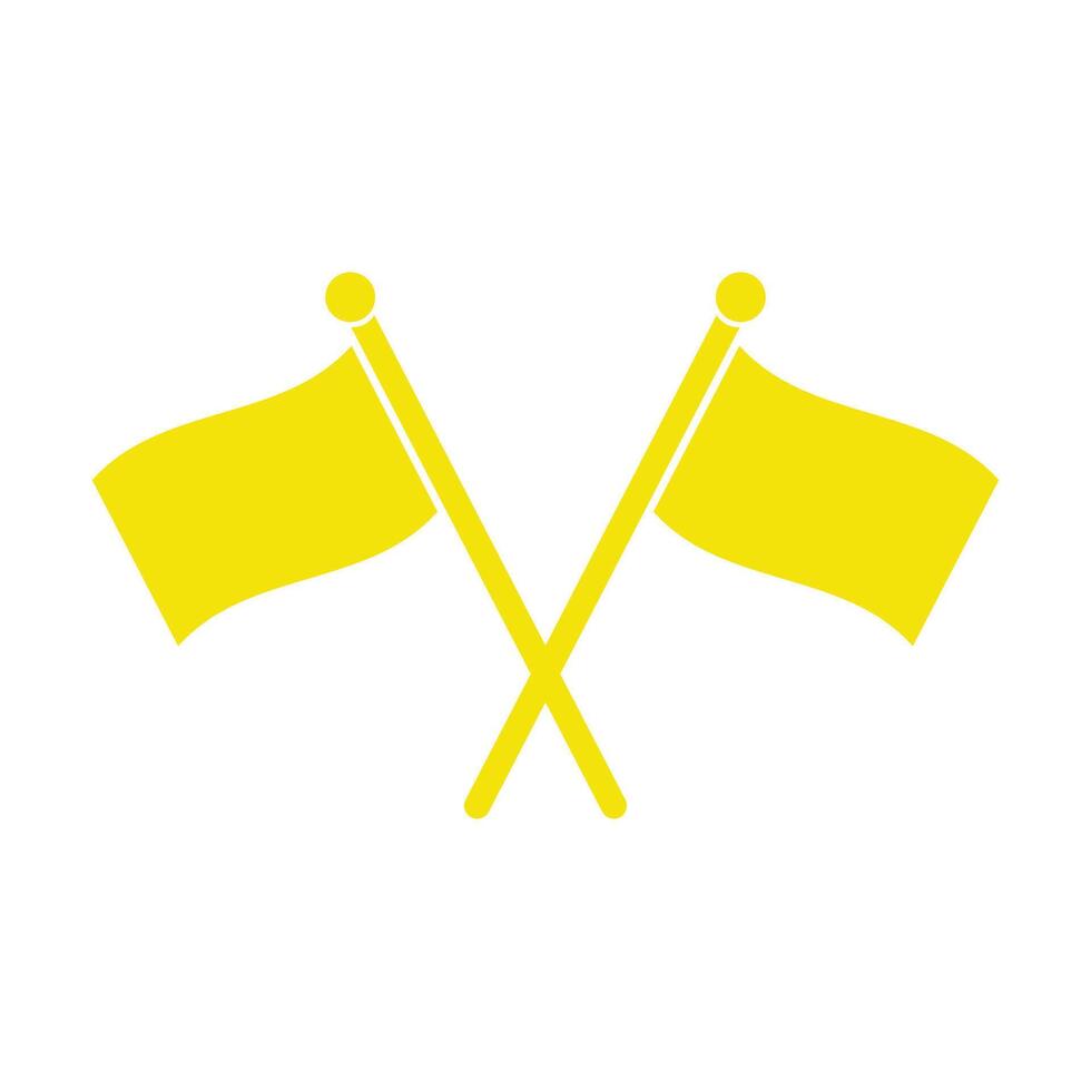 Crossed color guard illustrated on white background vector