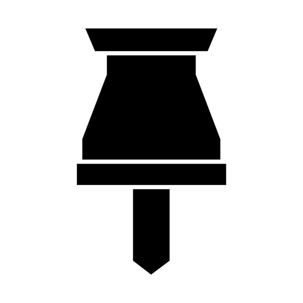 Push pin illustrated on white background vector
