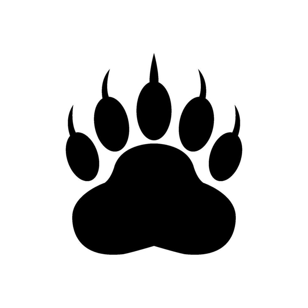 Bear paw illustrated on white background vector