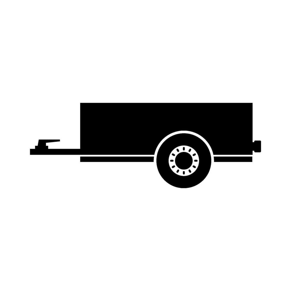 Hauling trailer illustrated on white background vector