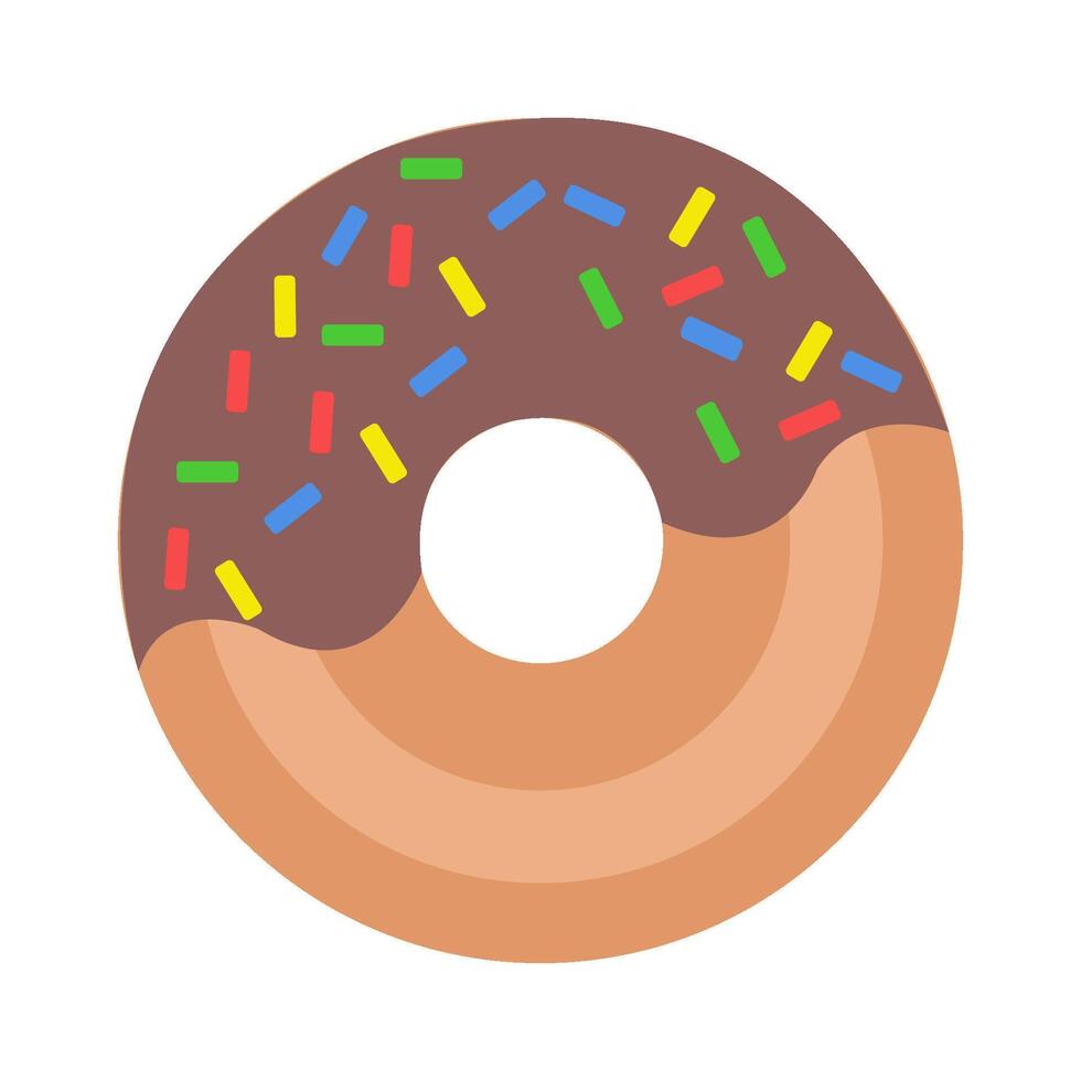 Donut illustrated on white background vector