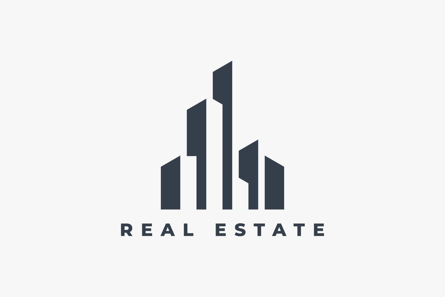 Skyscraper Building, Real Estate Vector Logo Template