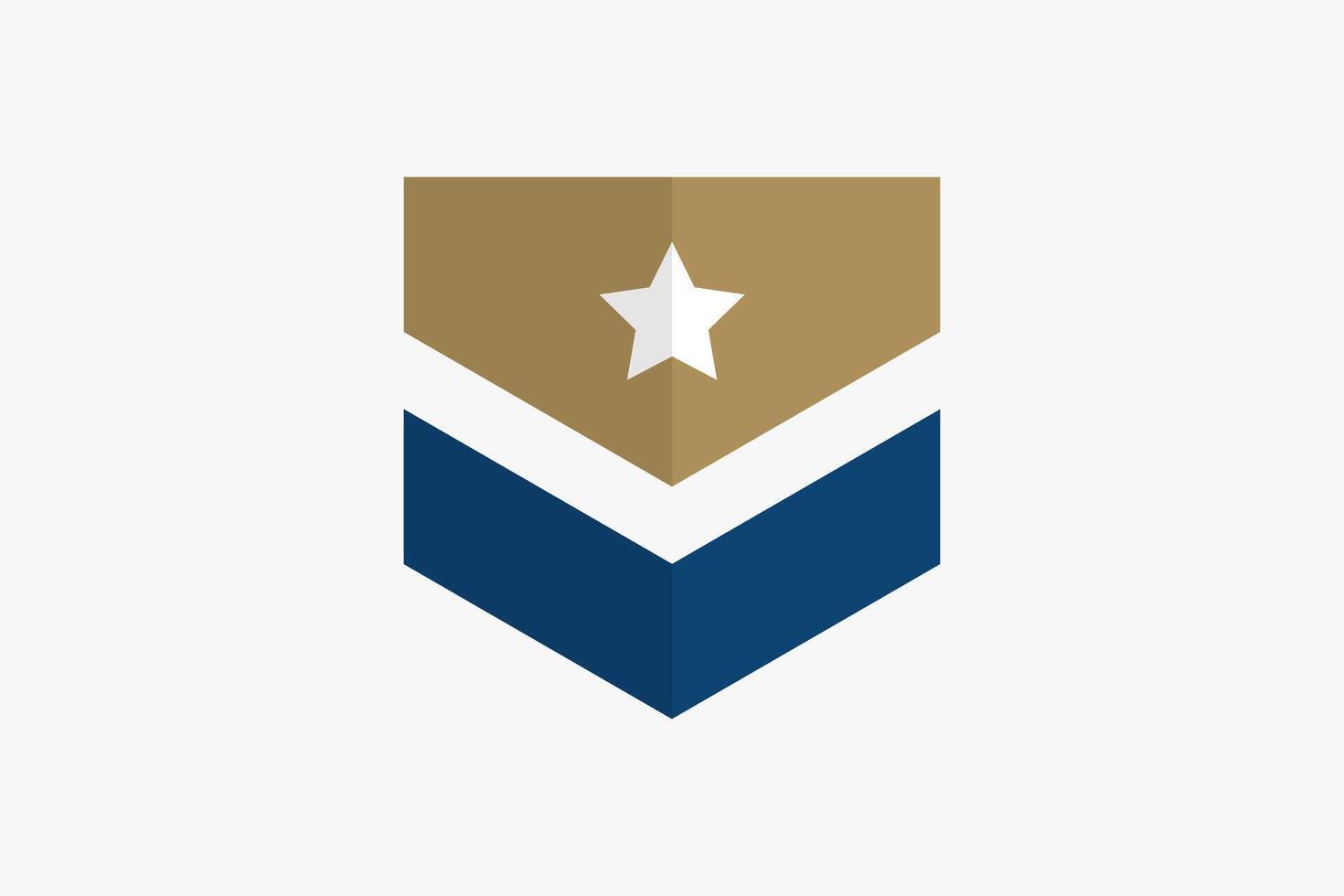 Army Rank Black Logotype Icon. Military Badge Insignia Symbol. Chevron Star and Stripes Logo. Soldier Sergeant, Major, Officer, General, Lieutenant, Colonel Emblem. Isolated Vector Illustration