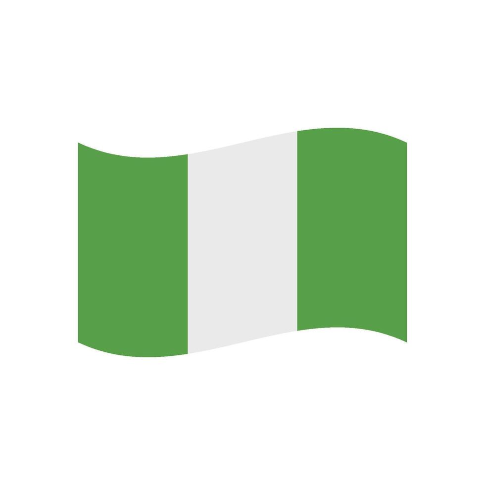 Nigeria flag illustrated on white background vector