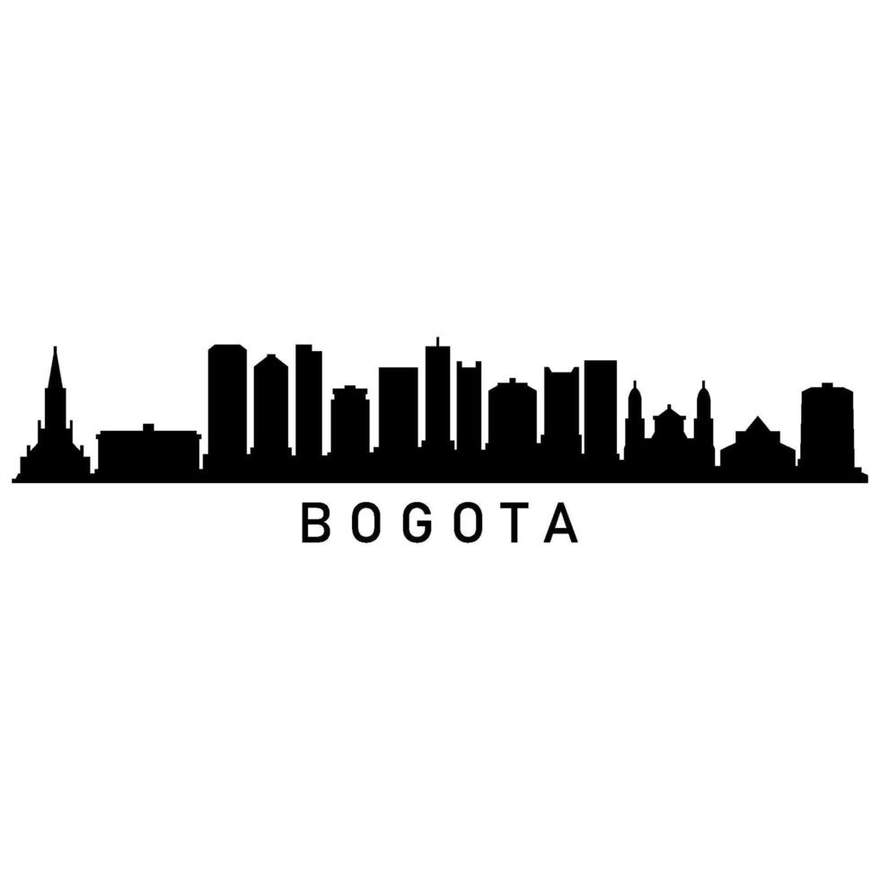 Illustrated Bogota skyline vector