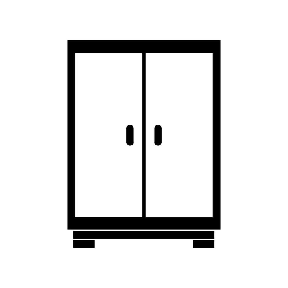 Wardrobe illustrated on white background vector