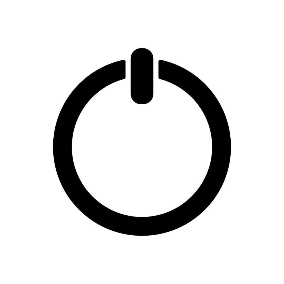 Power button illustrated on white background vector