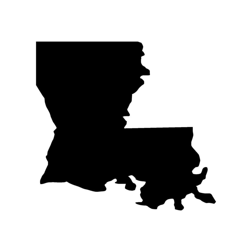 Louisiana Map Illustrated on White Background vector