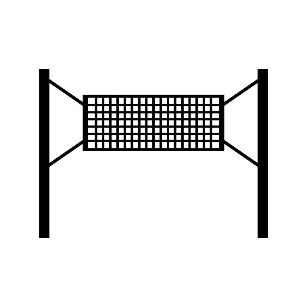 Volley ball net illustrated on white background vector