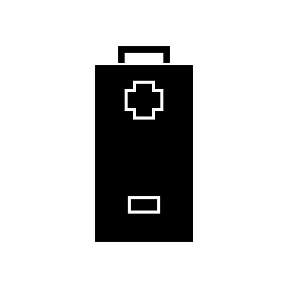 Battery illustrated on white background vector