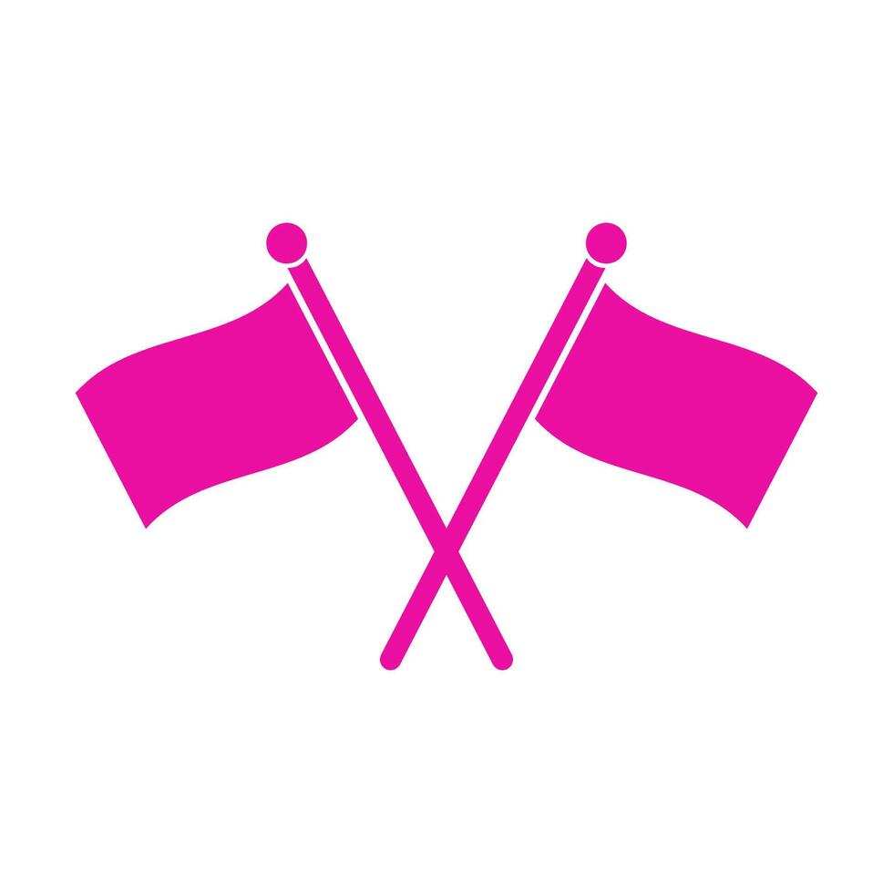 Crossed color guard illustrated on white background vector