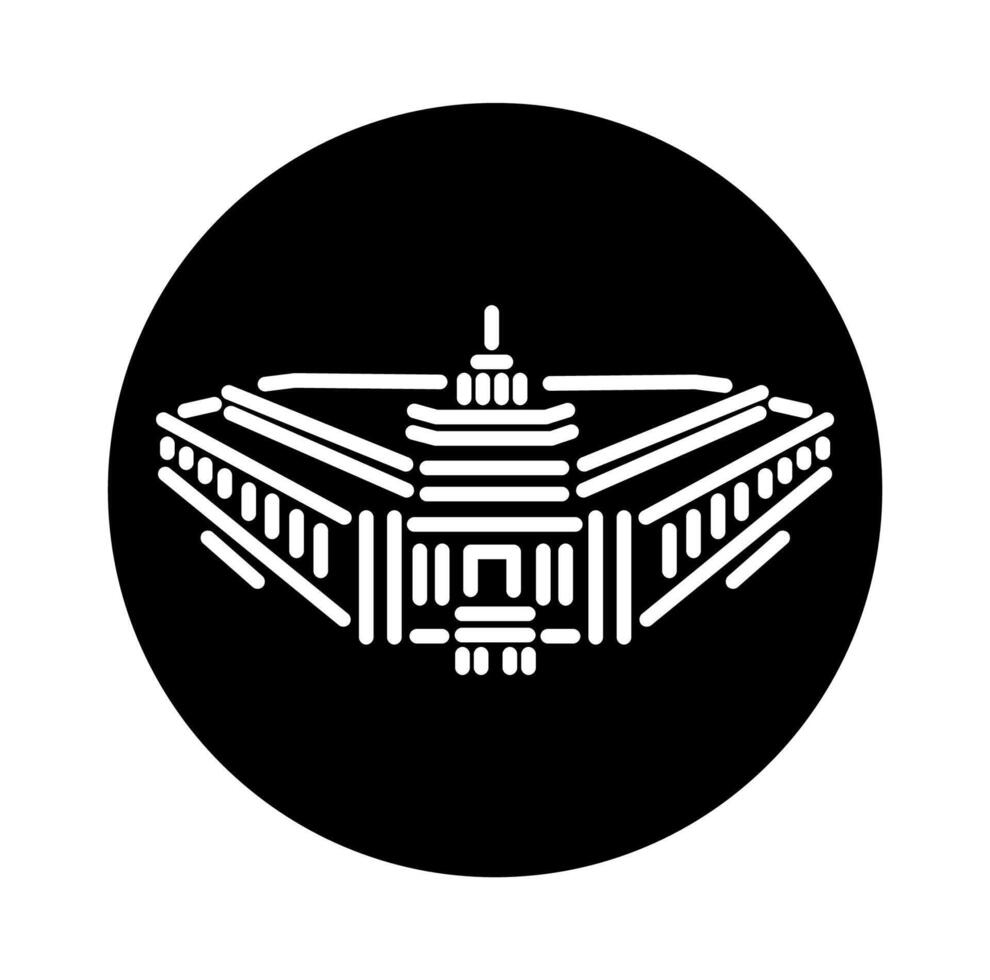 Indian Parliament building vector icon
