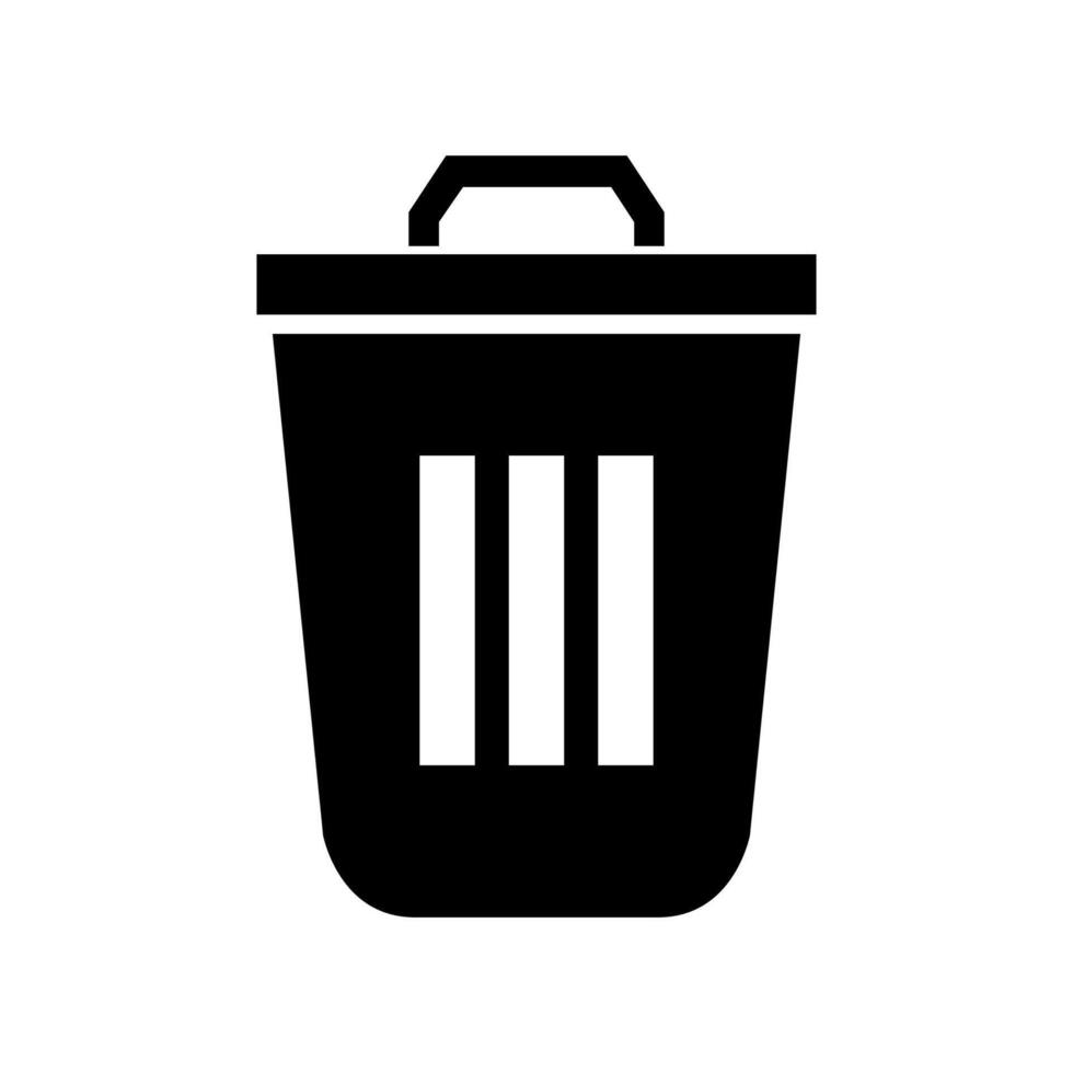 Trash bin illustrated on white background vector