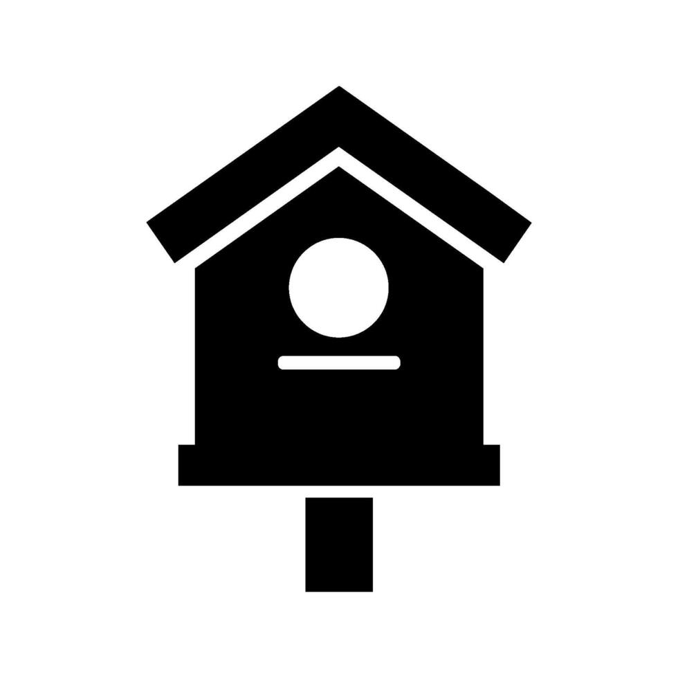 Bird house illustrated on white background vector