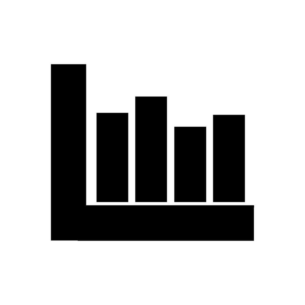 Bar chart illustrated on white background vector