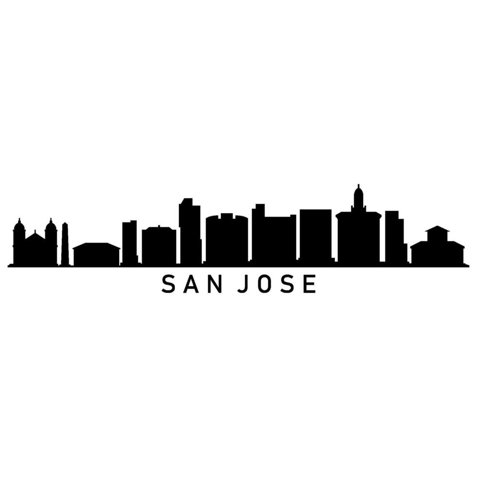 San jose skyline illustrated vector