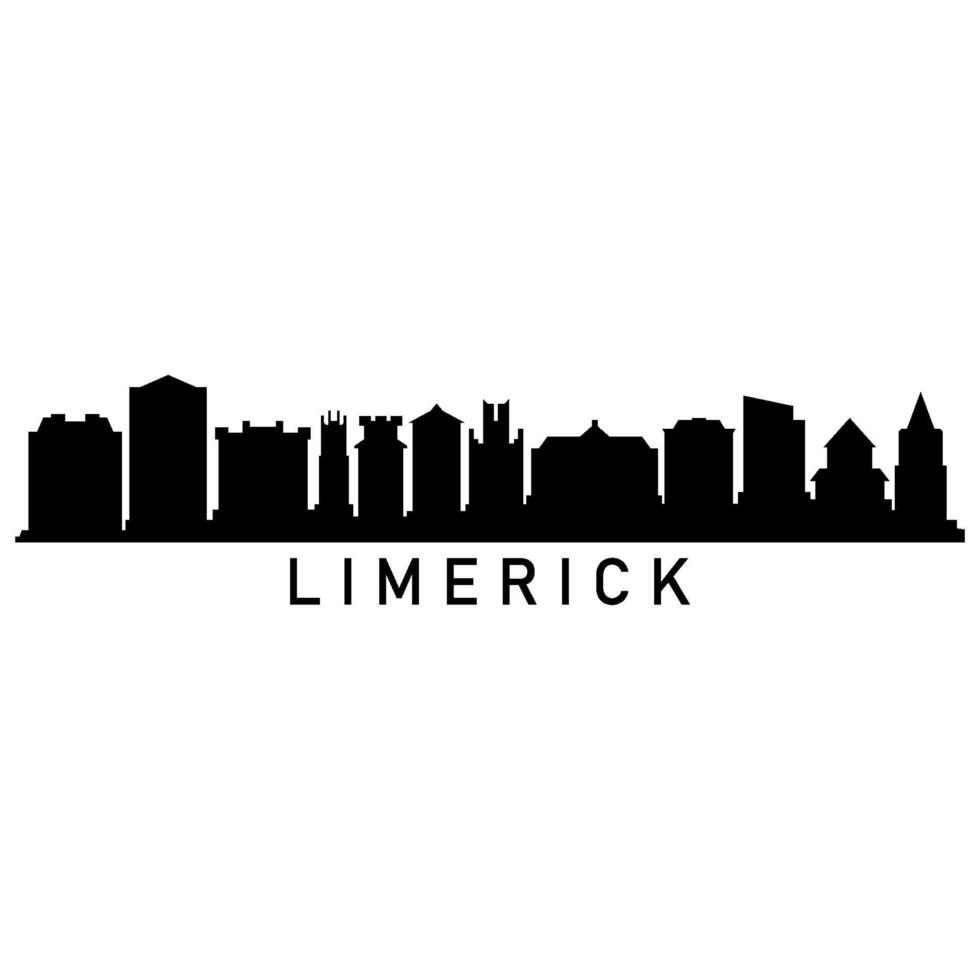 Limerick skyline on white background vector