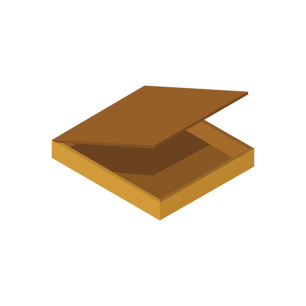 Isometric pizza box on a background vector