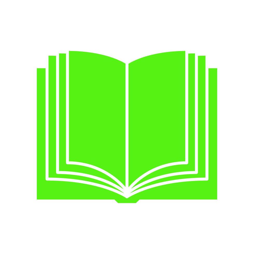 Open book illustrated on white background vector